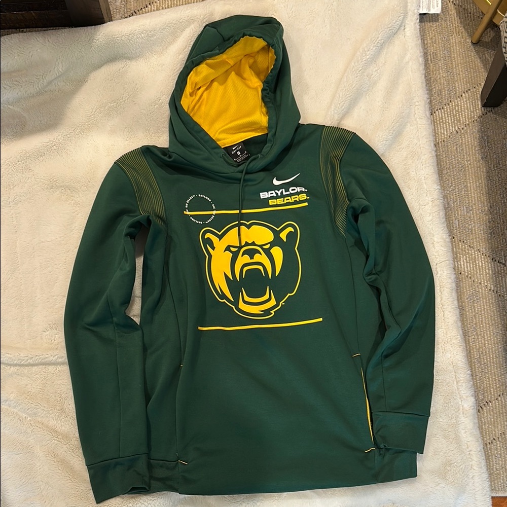 Nike Green and Yellow Baylor Bears Hoodie